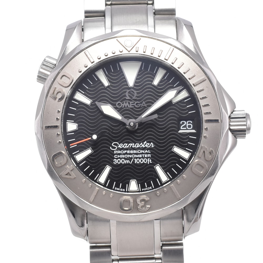 オメガ OMEGA 2236.50 シーマスター プロフェッショナル K18WGベゼル ブラック 自動巻き メンズ 美品 箱・保証書付き 腕時計 C#149624