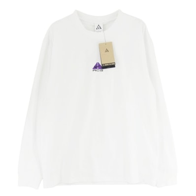 NIKE ナイキ Tシャツ DR7754-122 ACG LS LBR TEE LUNGS SUMMIT ロングスリーブ ロゴ刺繍 クルーネック 長袖 Tシャツ ホワイト系 S【極上美品】【中古】