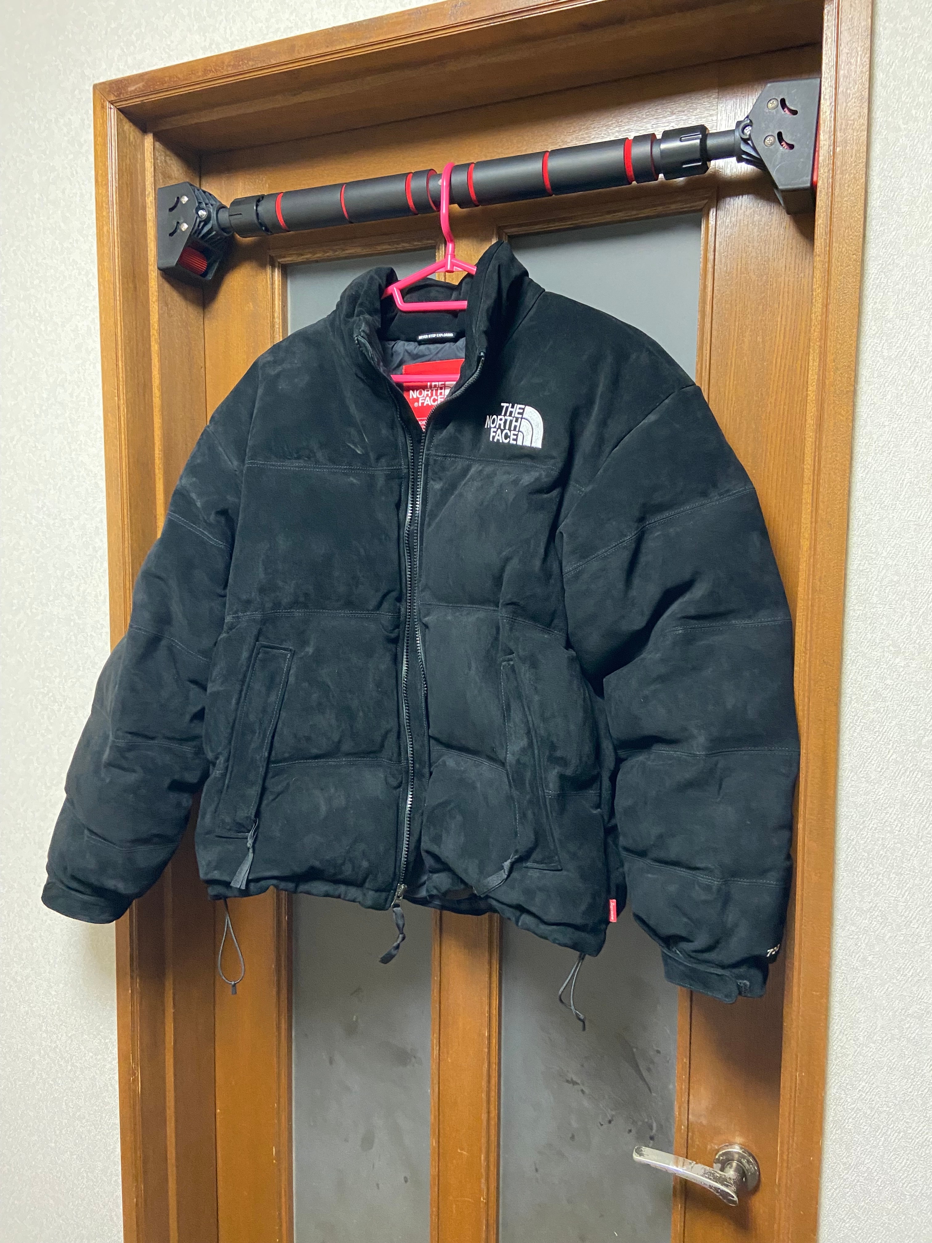 Supreme x The North Face Suede Nuptse Jacket "Black"