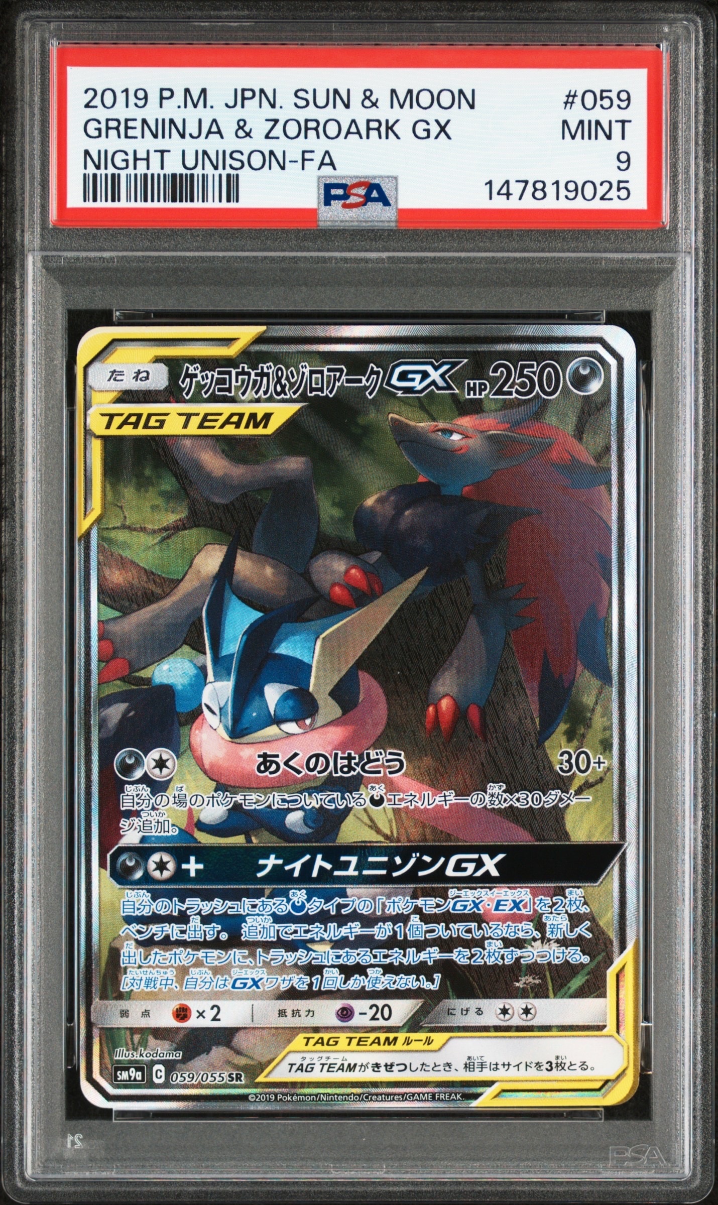 PSA9】ゲッコウガ&ゾロアークGX SR: SA[SM9a 059/055](強化拡張パック