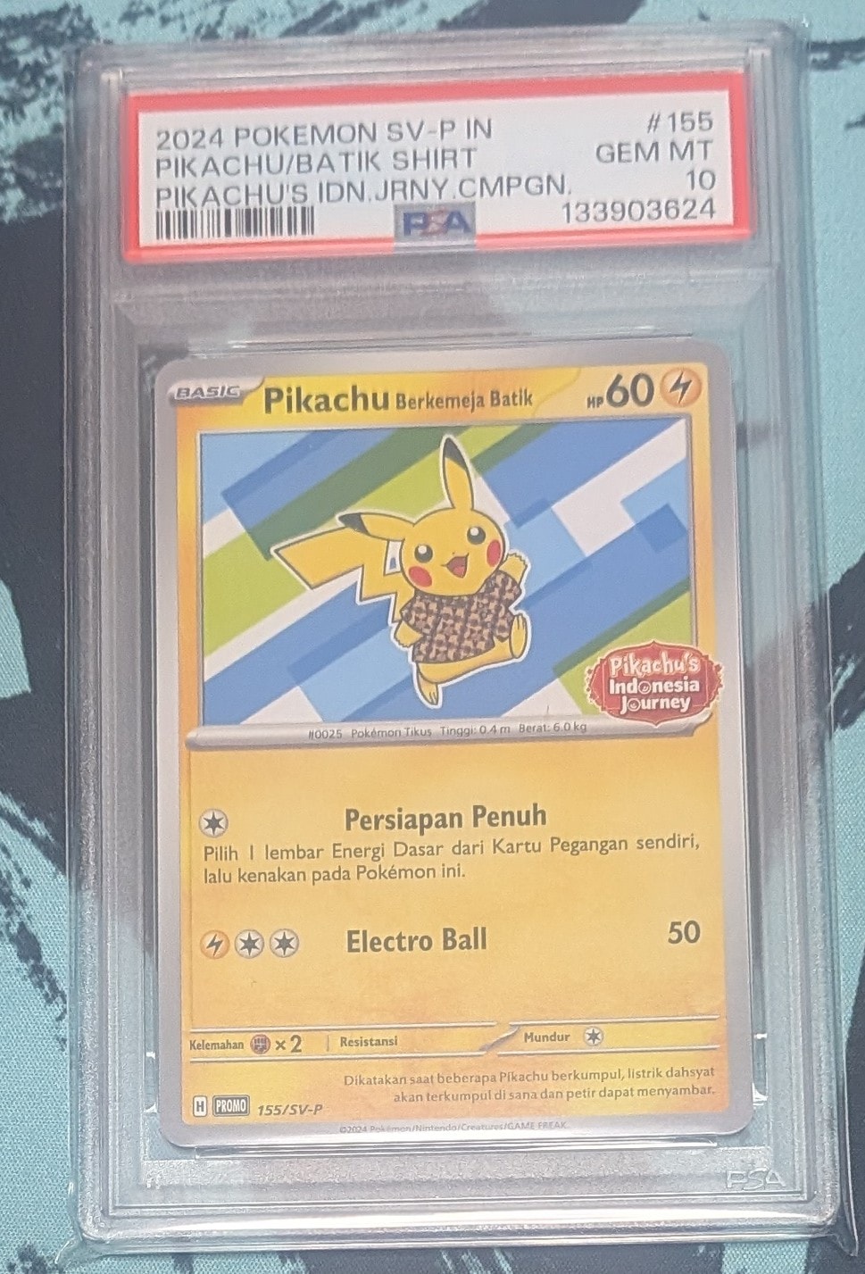 PSA10】バティックシャツを着たピカチュウ (フラワーピカチュウ柄) P