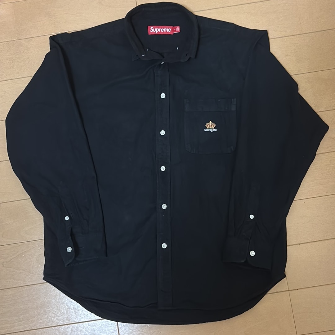 Supreme Loose Fit Flannel Oxford Shirt "Black"