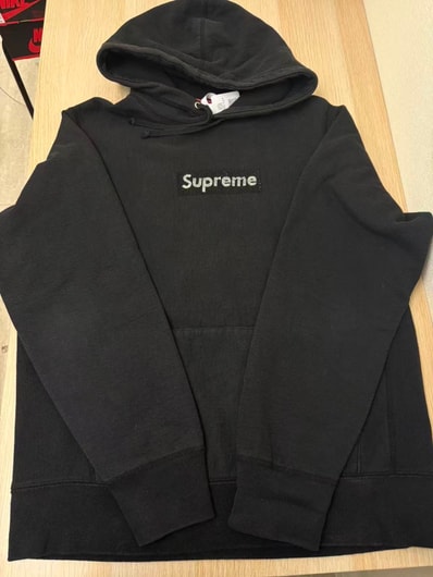 Supreme / Swarovski® Box Logo Hooded Sweeatshirt "Black"
