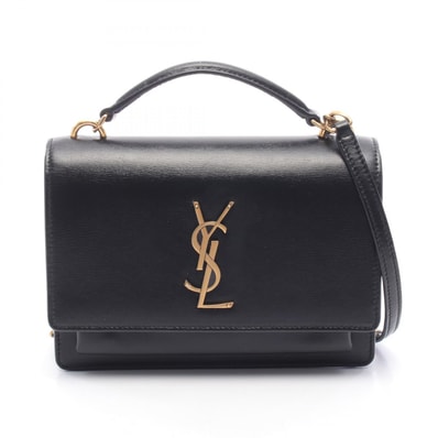 サンローランパリ SAINT LAURENT PARIS SUNSET サンセット 2WAY ショルダーバッグ バッグ レザー レディース ブラック系 533026 【中古】