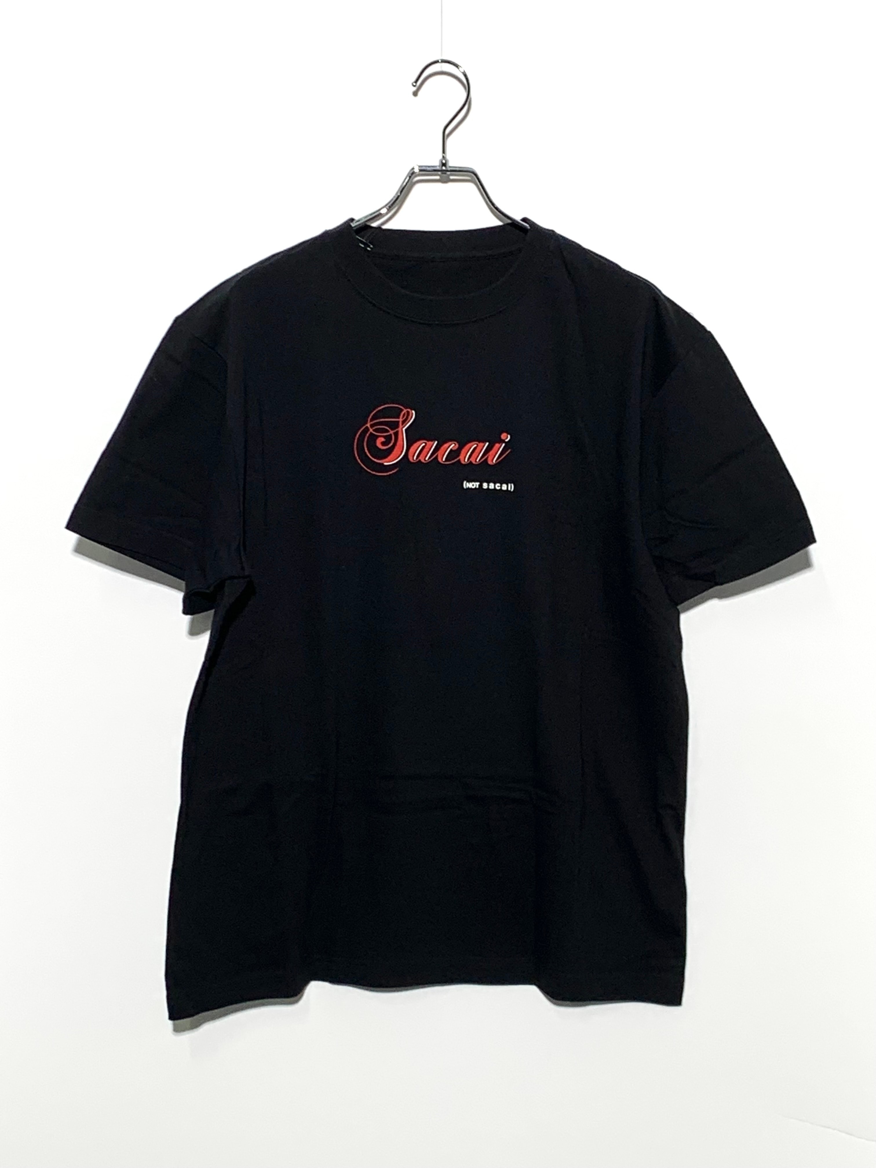 sacai FRAGMENT Logo Print T-Shirts Black
