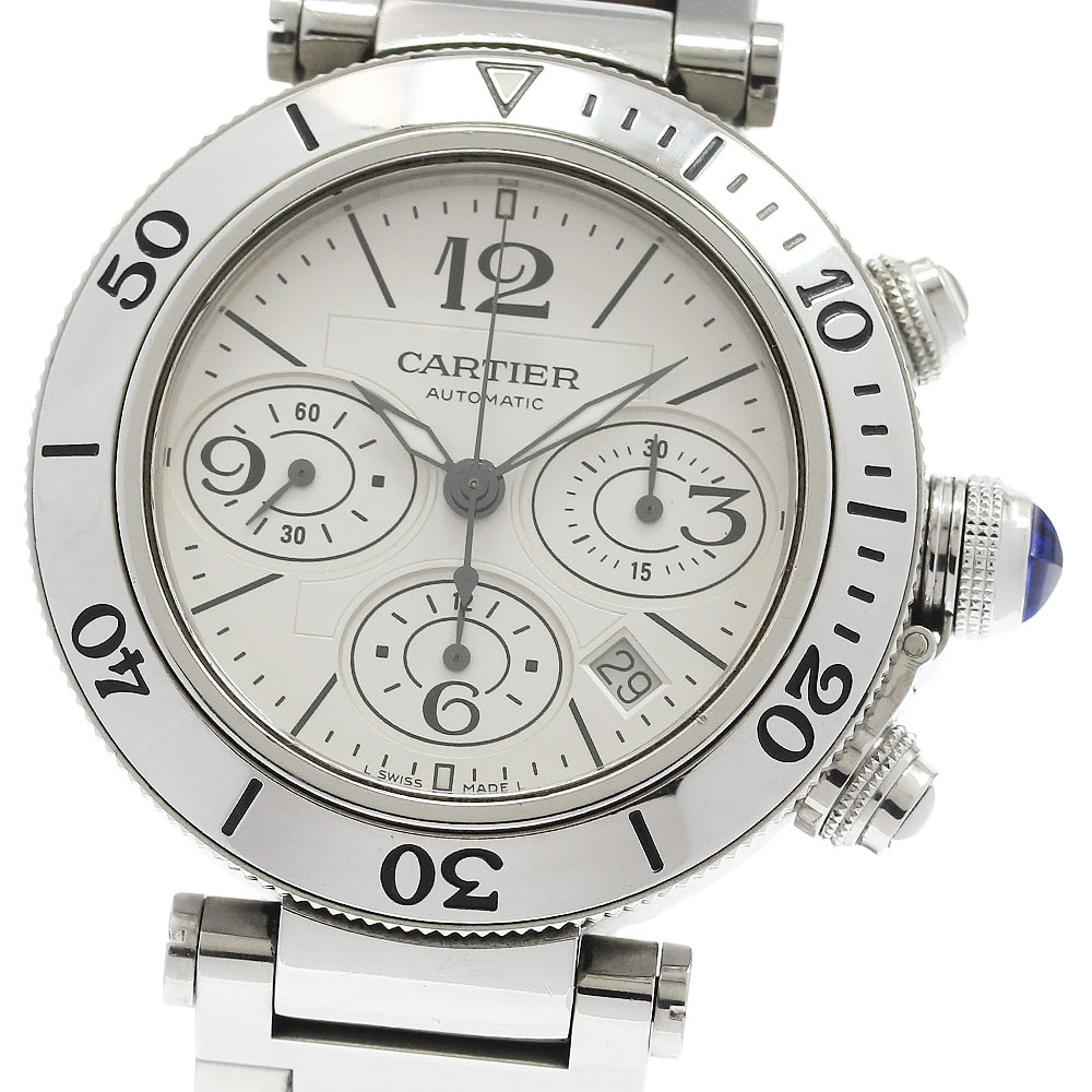 カルティエ パシャ シータイマー W31089M7 メンズ 【中古】