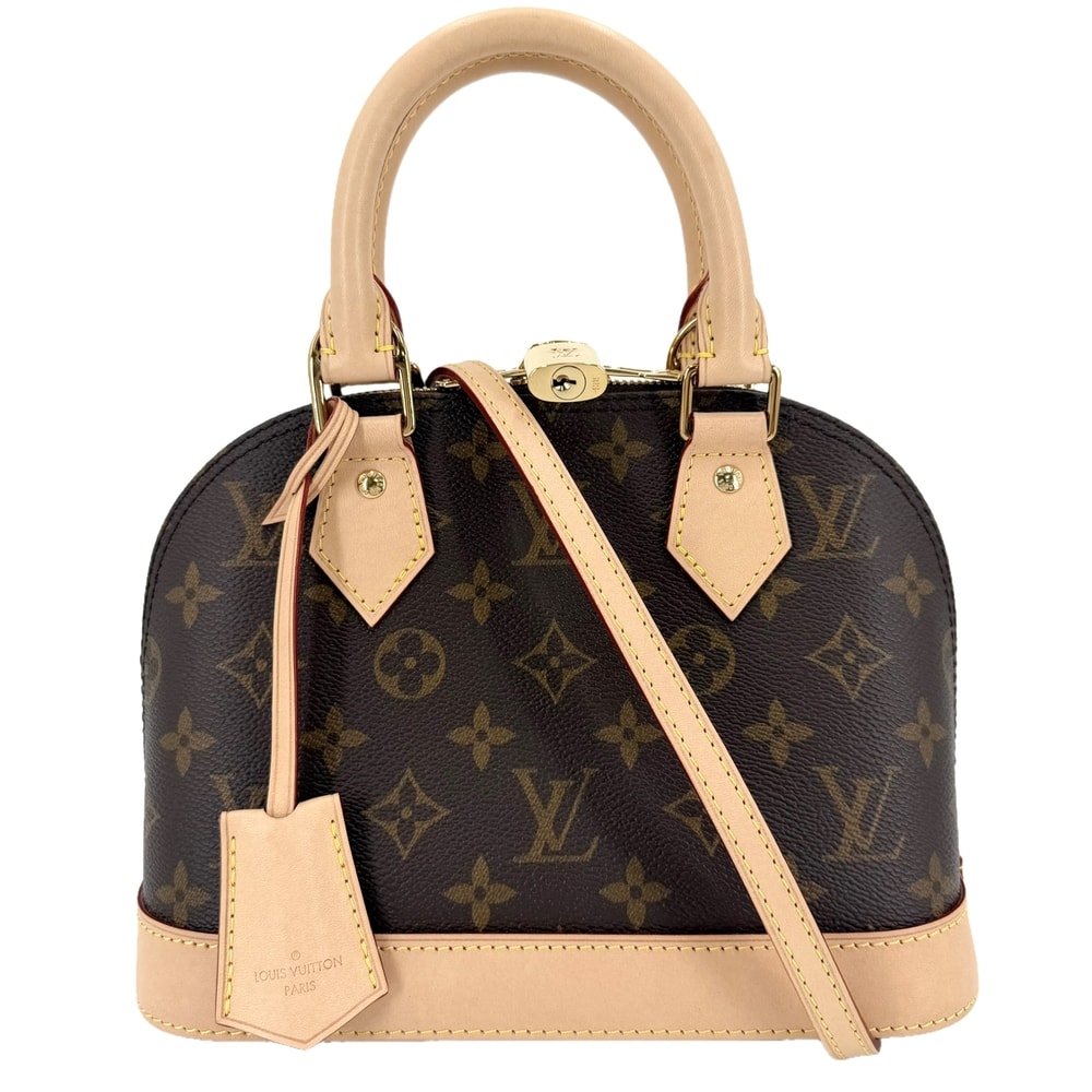 LOUIS VUITTON ルイヴィトン 2WAY アルマBB ショルダーバッグ ハンドバッグ 肩掛け 斜め掛け 小さめ ミニバッグ M46990 モノグラムキャンバス ブラウン 茶 ゴールド金具 レディース 美品【中古品】
