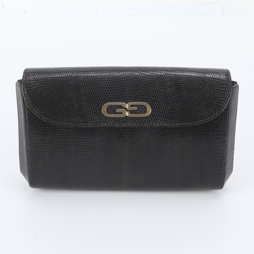 ■美品 グッチ クラッチ バッグ リザード レザー