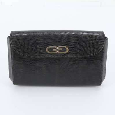 ■美品 グッチ クラッチ バッグ リザード レザー