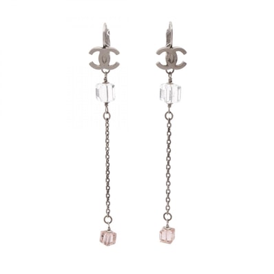 シャネル CHANEL ココマーク キューブ ピアス ジュエリー GP(ゴールドメッキ) アクリル レディース ゴールド系 / クリア系 / ピンク系 【中古】