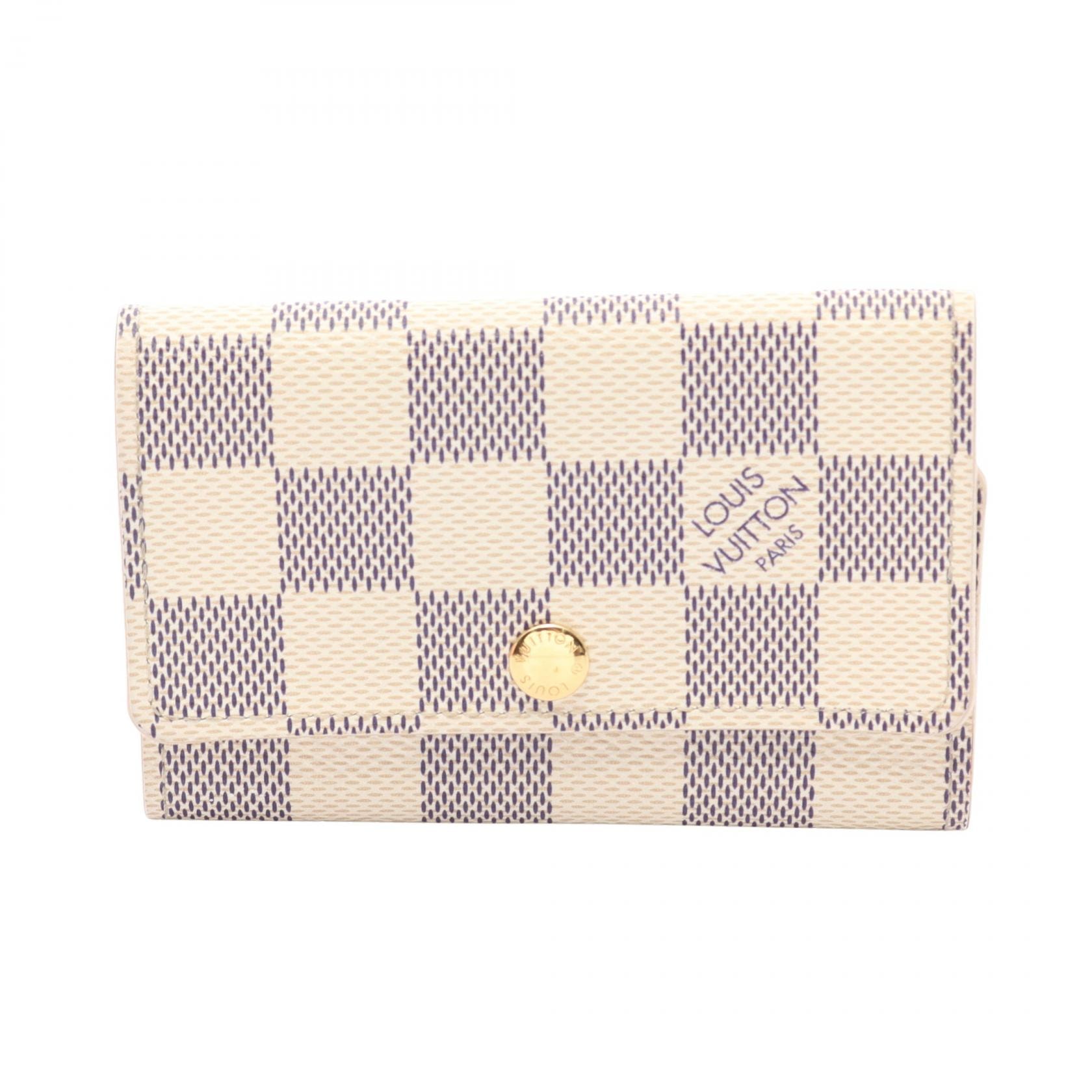 ルイ・ヴィトン LOUIS VUITTON ミュルティクレ6 ダミエアズール 6連 キーケース アクセサリー PVCコーティングキャンバス ダミエ・アズール レディース ホワイト系 N61745 【中古】