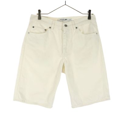 LACOSTE ラコステ デニム ハーフパンツ w30 アイボリー