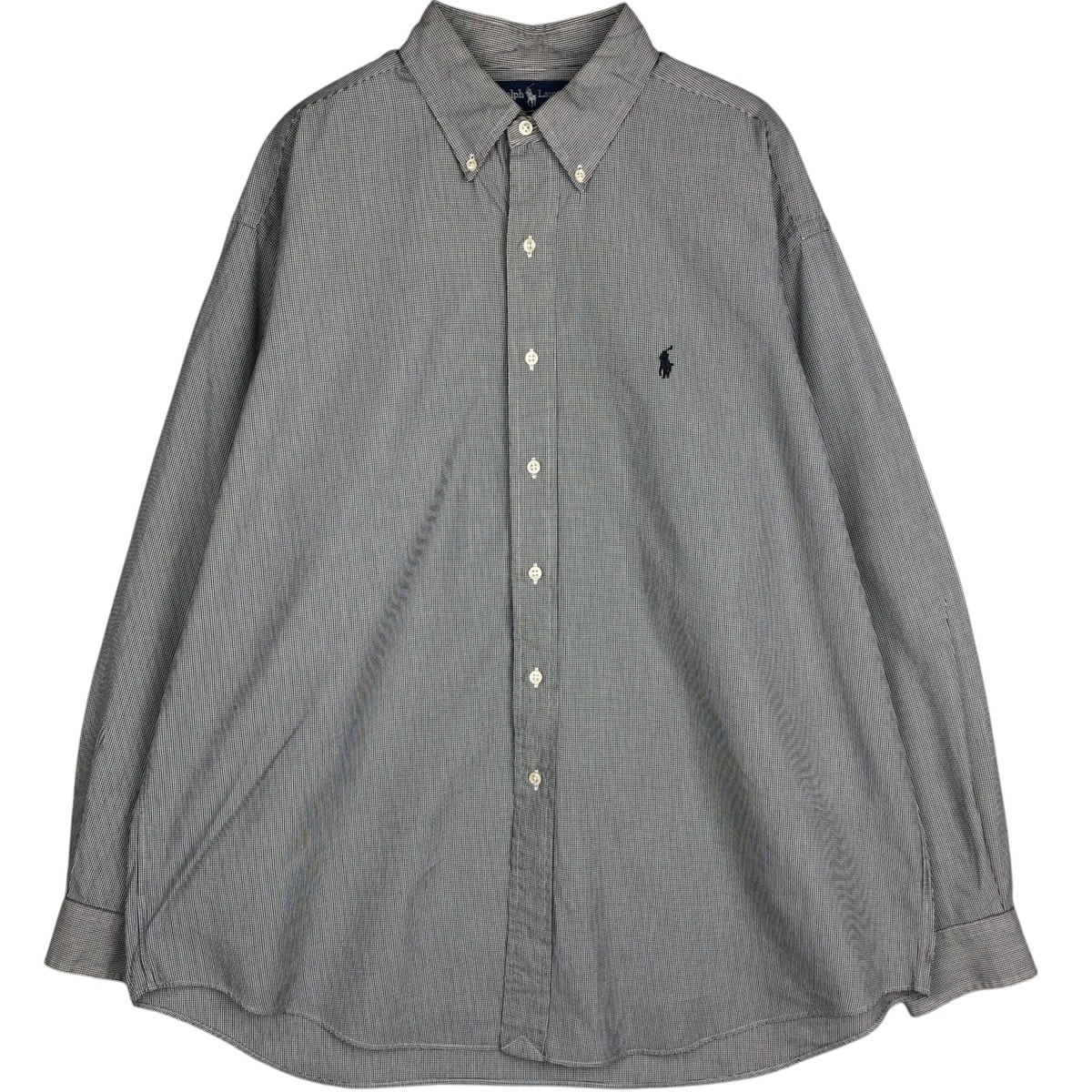 古着 ラルフローレン Ralph Lauren BLAKE 長袖 ボタンダウンチェックシャツ メンズXL相当/eaa629041