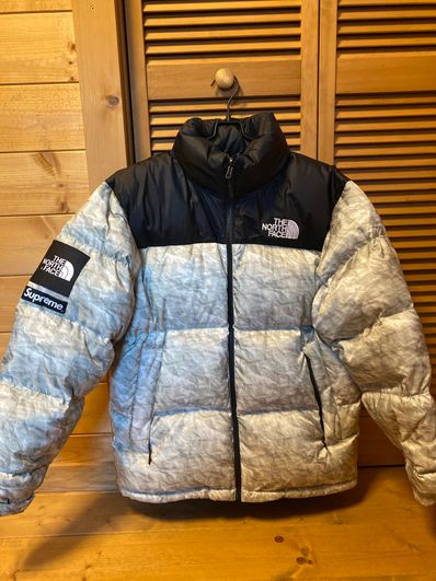 Supreme x The North Face Nuptse Jacket "White Paper Print"