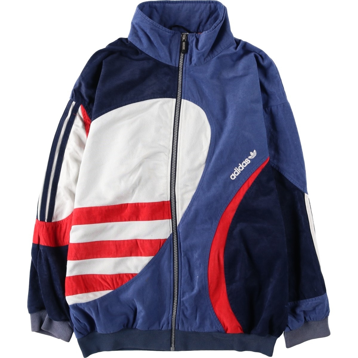 古着 80~90年代 アディダス adidas ベロアジャージ トラックジャケット メンズL相当 ヴィンテージ/eaa654672