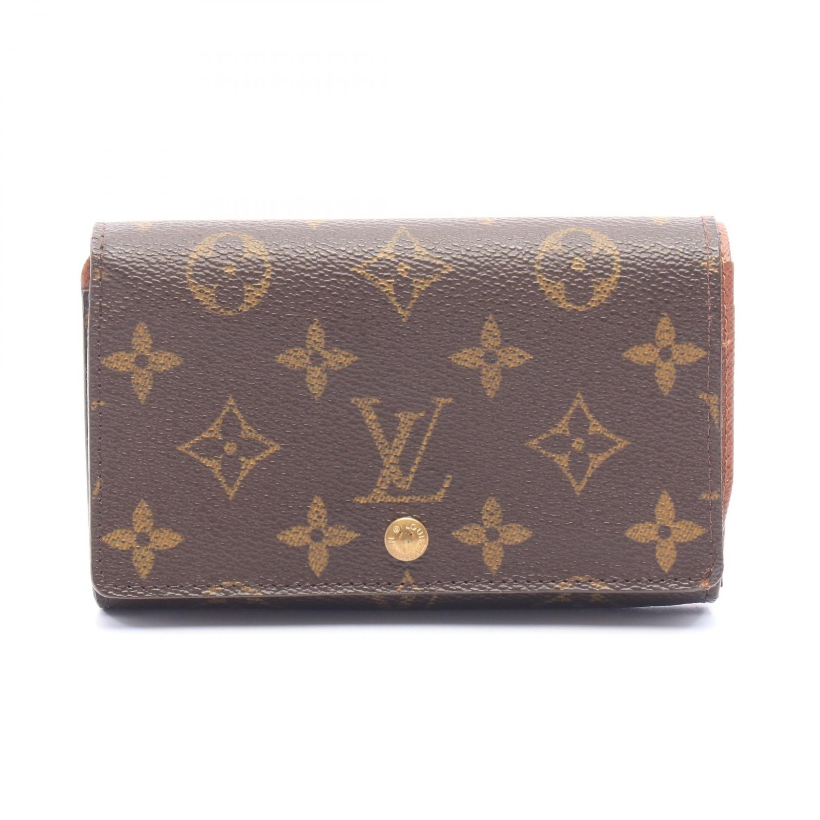 ルイ・ヴィトン LOUIS VUITTON ポルトモネ ビエ トレゾール モノグラム 二つ折り財布 財布 レザー PVC レディース ブラウン系 M61730 【中古】