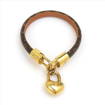 ルイ ヴィトン LOUIS VUITTON ブレスレット モノグラム ブレスレット クレイジー イン ロック モノグラムキャンバス ブラウン レディース M6451【中古】 56768b