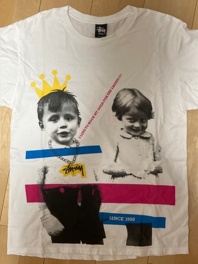 old stussy キッズフォト プリントTシャツ