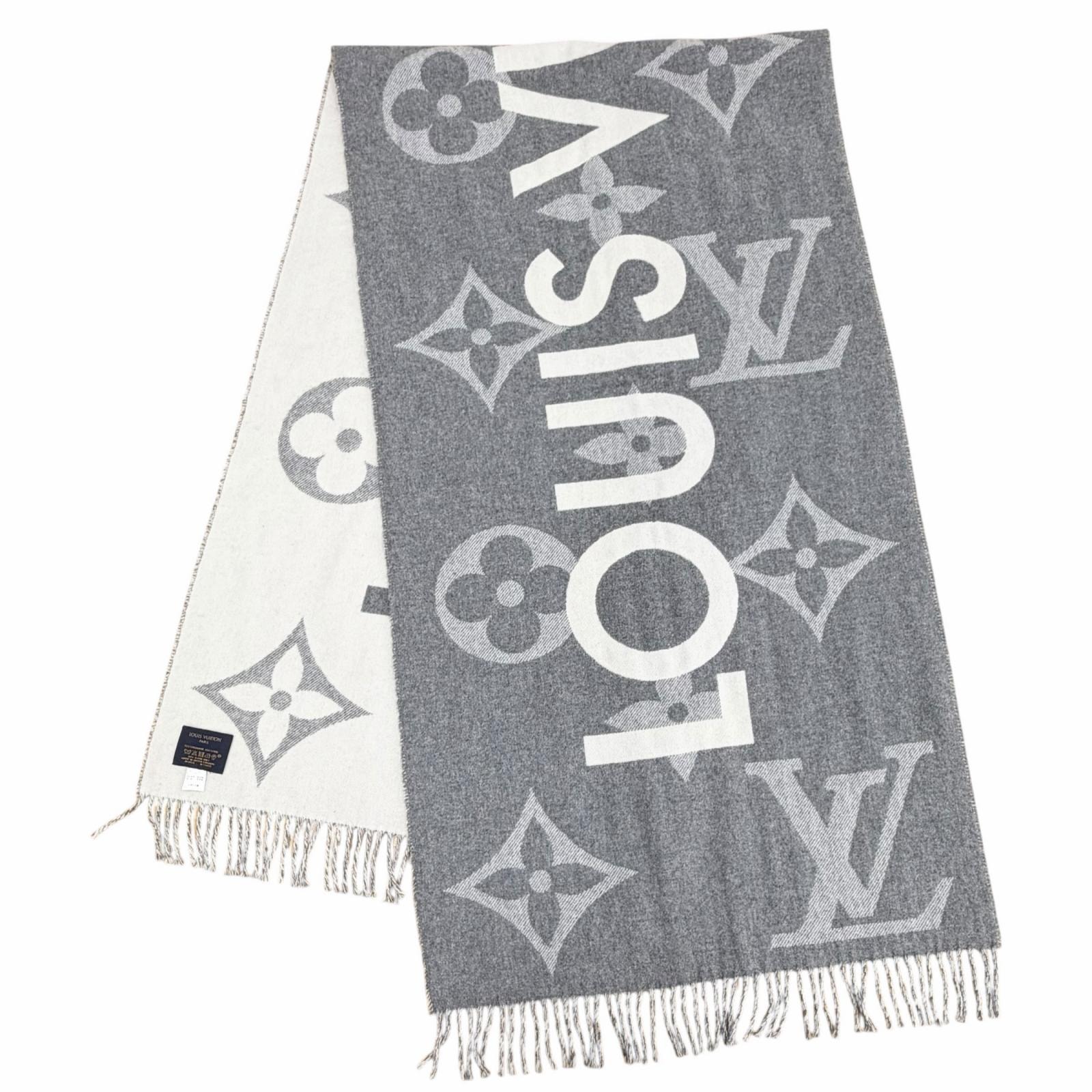 極美品 ルイヴィトン マフラー エシャルプ・モノグラムキャピタル M73455