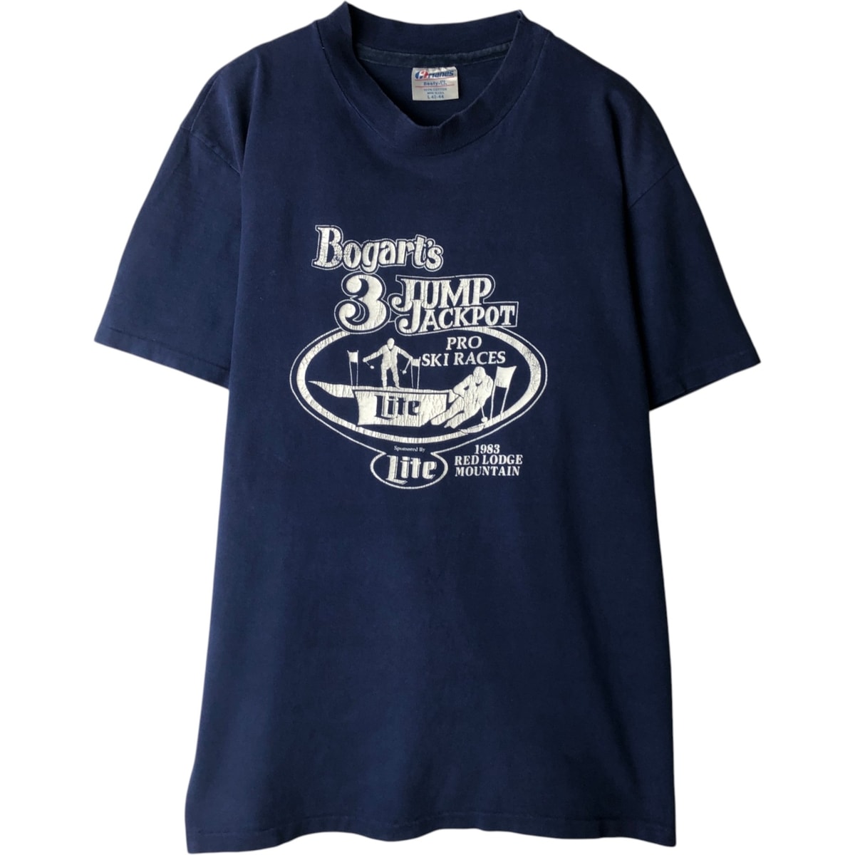 古着 80年代 ヘインズ Hanes BEEFY-T プリントTシャツ USA製 メンズL相当 ヴィンテージ/eaa626349