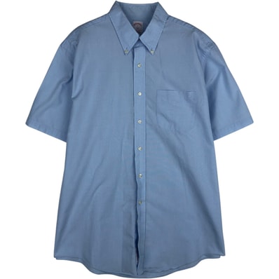 古着 ブルックスブラザーズ Brooks Brothers 346 LEGULAR FIT 半袖 ボタンダウンシャツ メンズXL相当/eaa644912