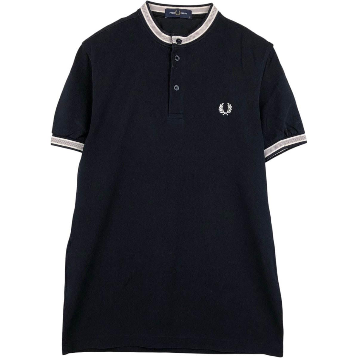 古着 フレッドペリー FRED PERRY ヘンリーネック 半袖 ワンポイントロゴポケットTシャツ メンズS相当/eaa637533