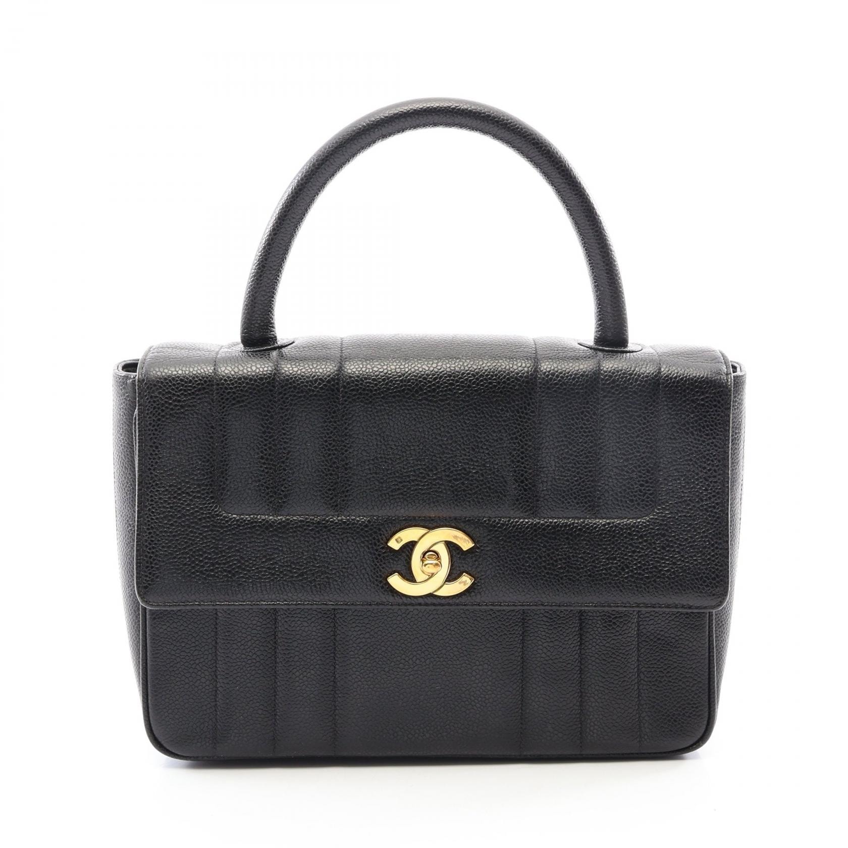 シャネル CHANEL マドモアゼル ハンドバッグ バッグ キャビアスキン(グレインドカーフ) レディース ブラック系 【中古】