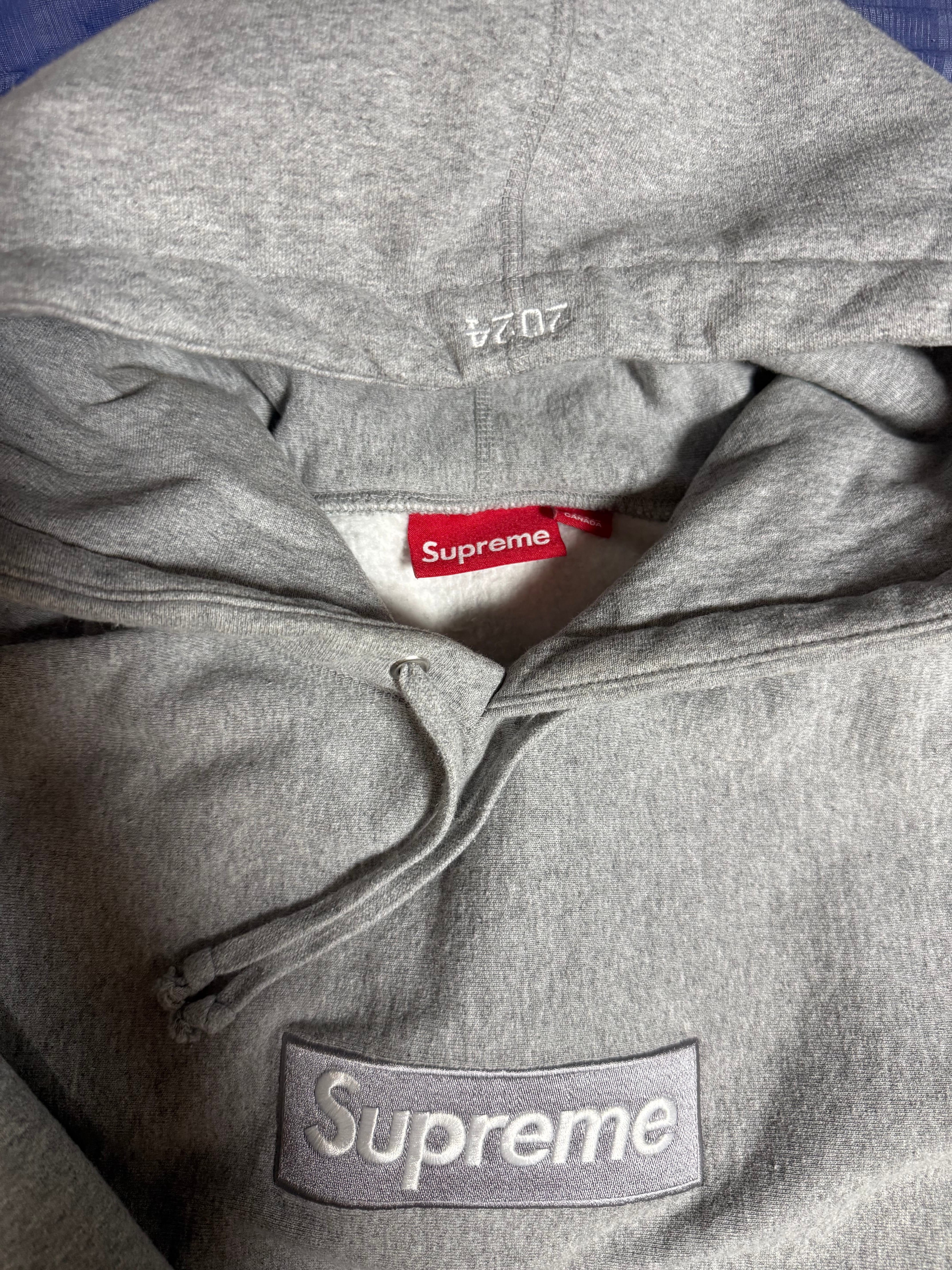 Supreme Box Logo Hooded Sweatshirt "Heather Grey" (24FW)
