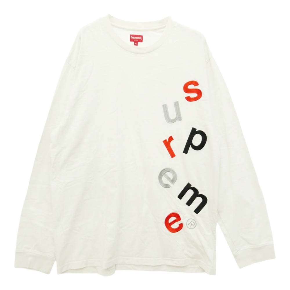 Supreme Scatter Logo L/S Top "White"