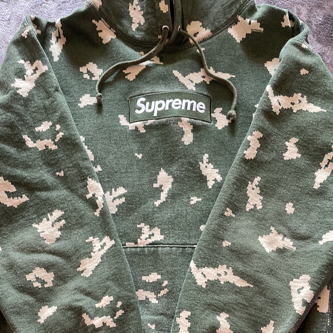 Supreme Box Logo Hooded Sweatshirt "Olive Russian Camo" (21FW)