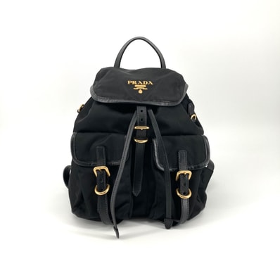 PRADA(プラダ) スモール リナイロン ゴールド金具 1BZ677 リュック・デイパック ブラック