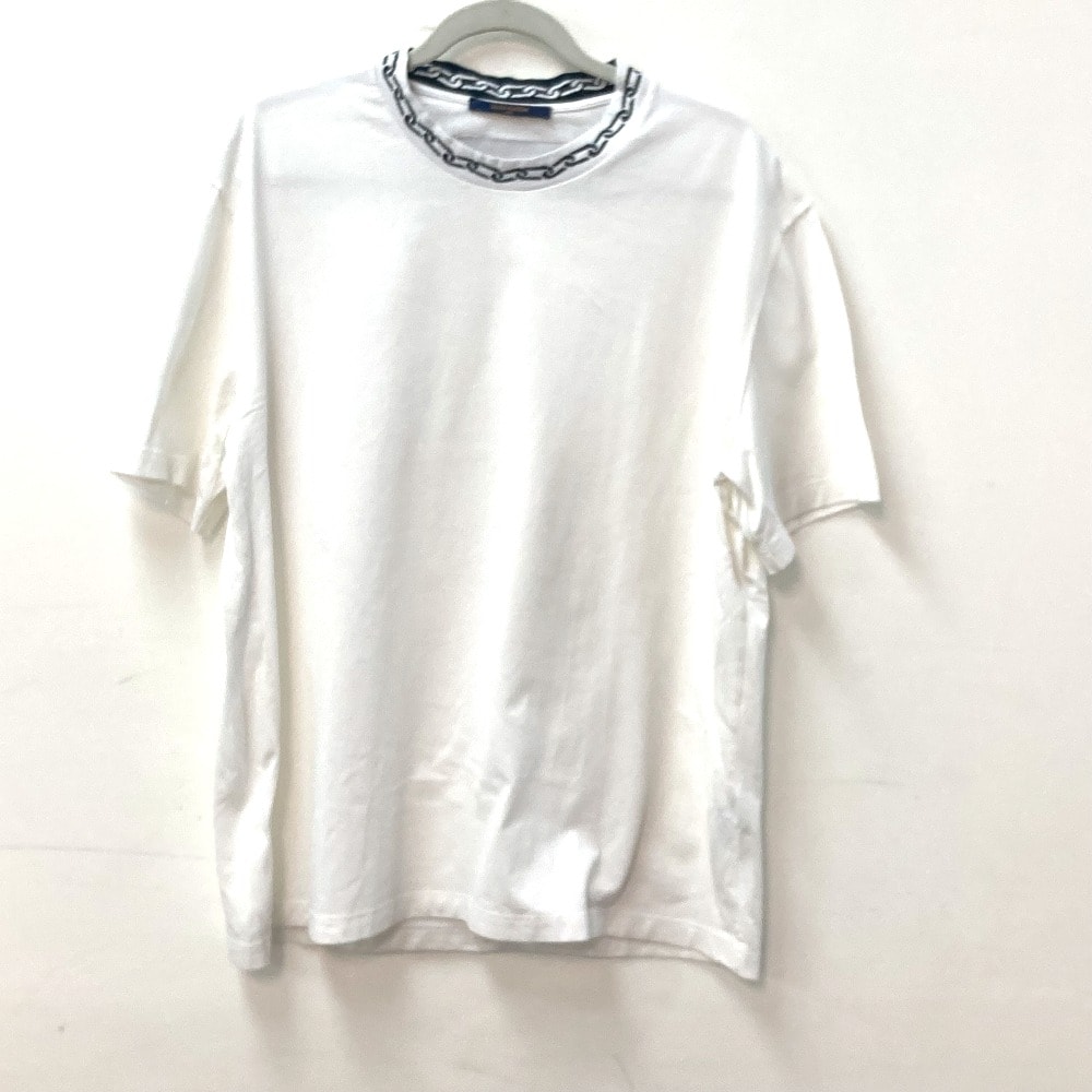 ルイヴィトン LOUIS VUITTON チェーン デザイン アパレル トップス 半袖Tシャツ コットン ホワイト