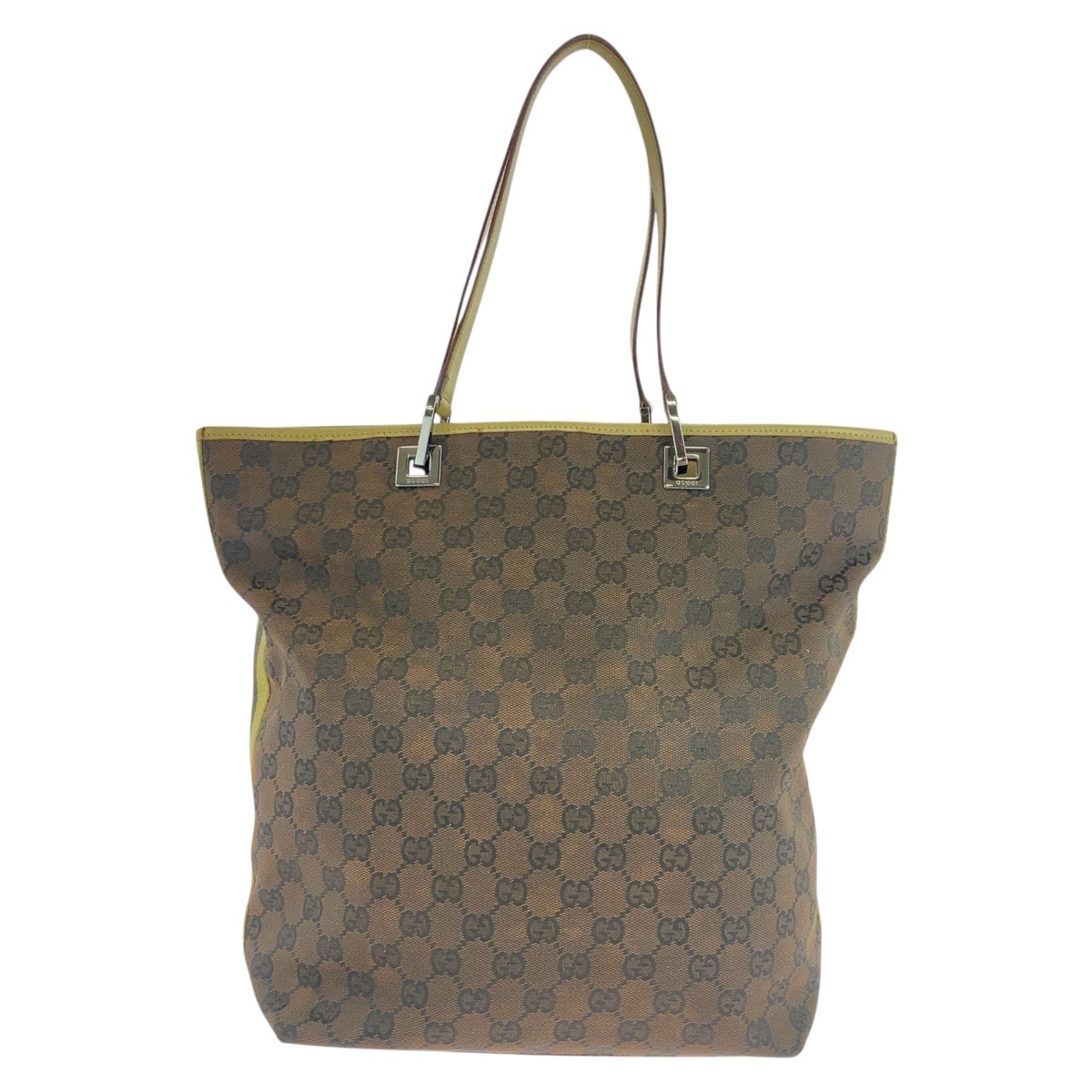 GUCCI グッチ ブラウン マルチカラー シルバー金具 GGキャンバス レザー/ トートバッグ ショルダーバッグ 602975 【中古】