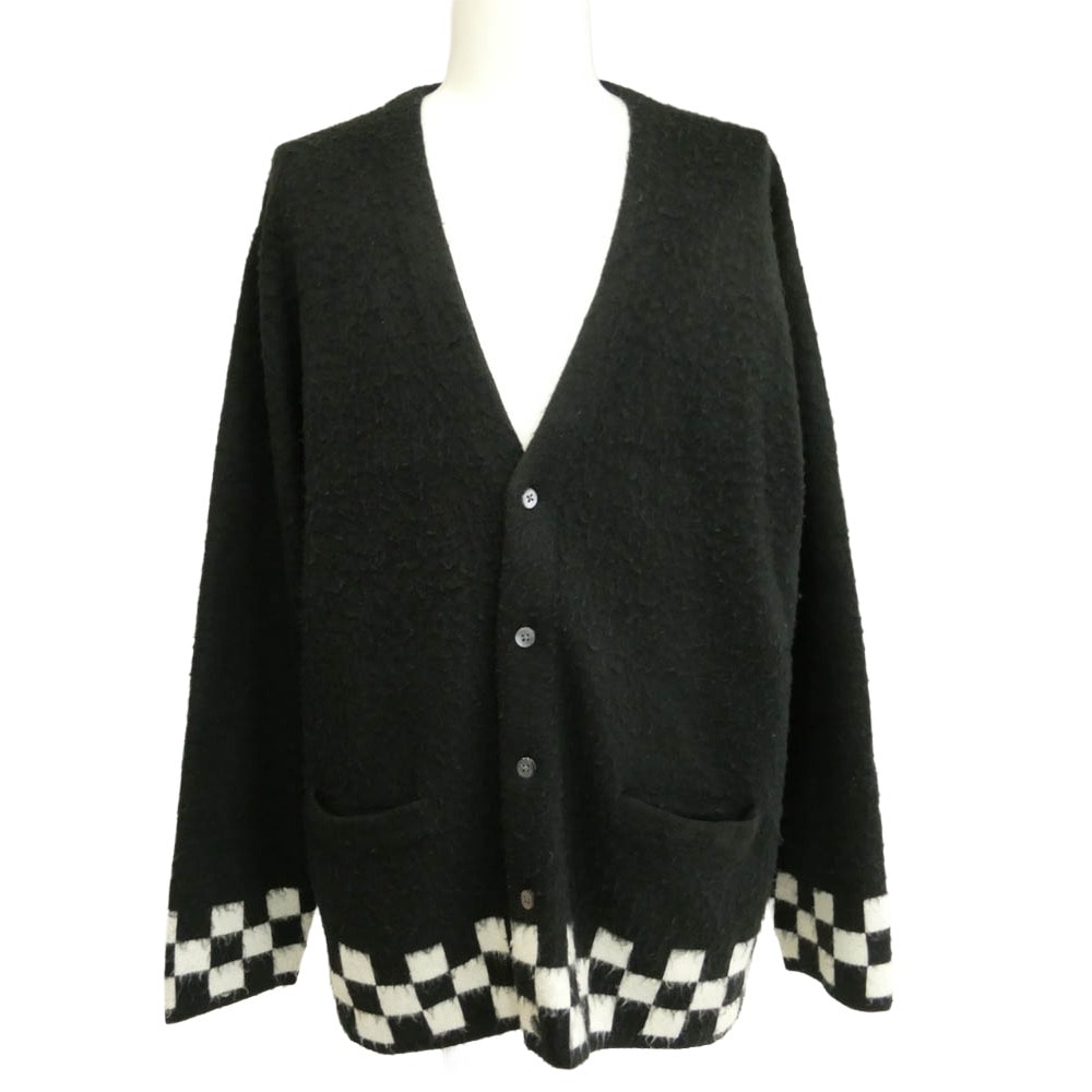Supreme シュプリーム 21SS Brushed Checkerboard Cardigan ブロック チェック カーディガン ブラック系 XL【中古】