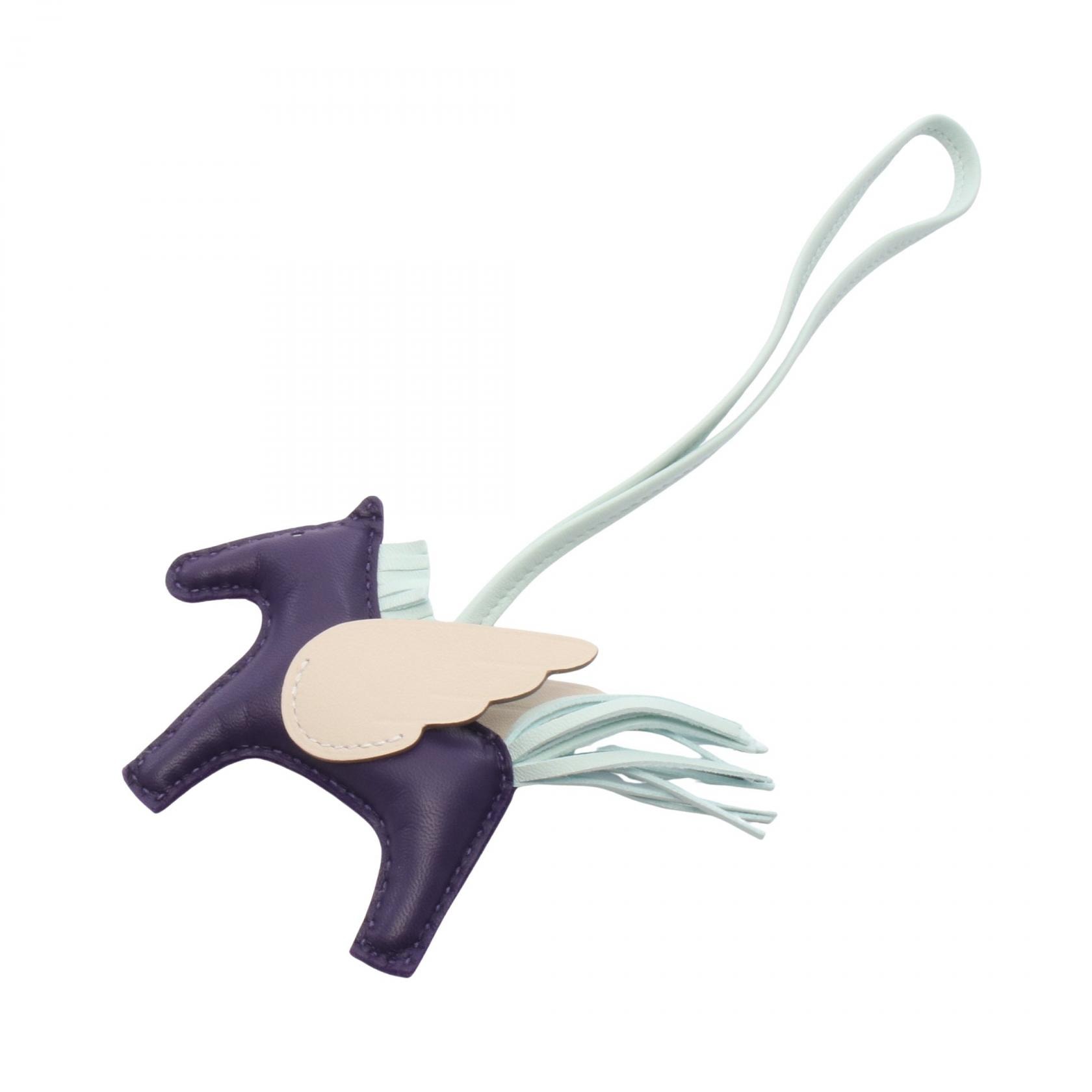 エルメス HERMES ロデオペガサスPM パープル クレ ヴェールペパーミント チャーム アクセサリー アニョーミロ / ヴォースイフト アニョーミロ レディース パープル系 / ブルー系 / アイボリー系 【中古】