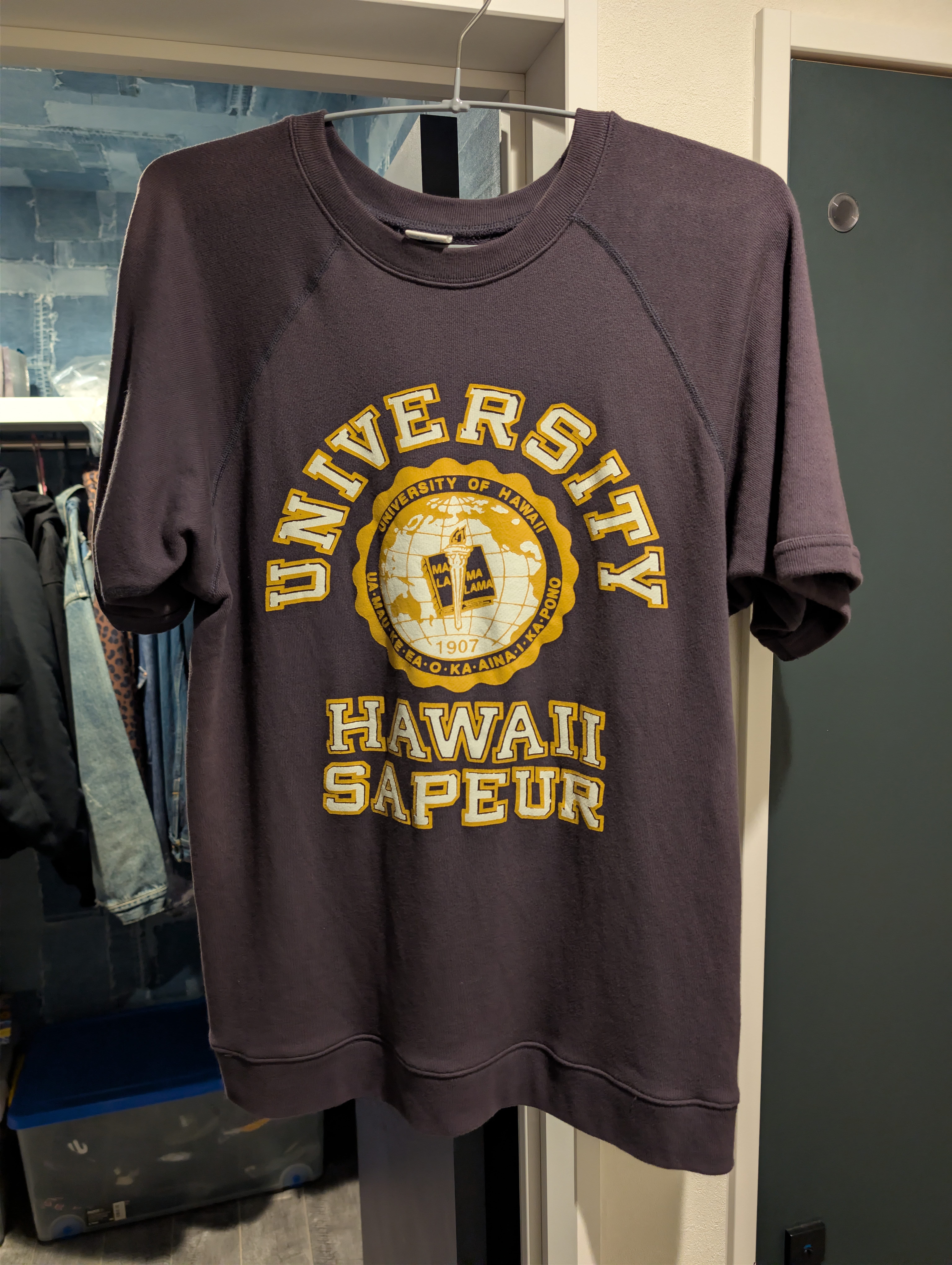 SAPEur University Of Hawaii S/S Sweat "Faded Navy"