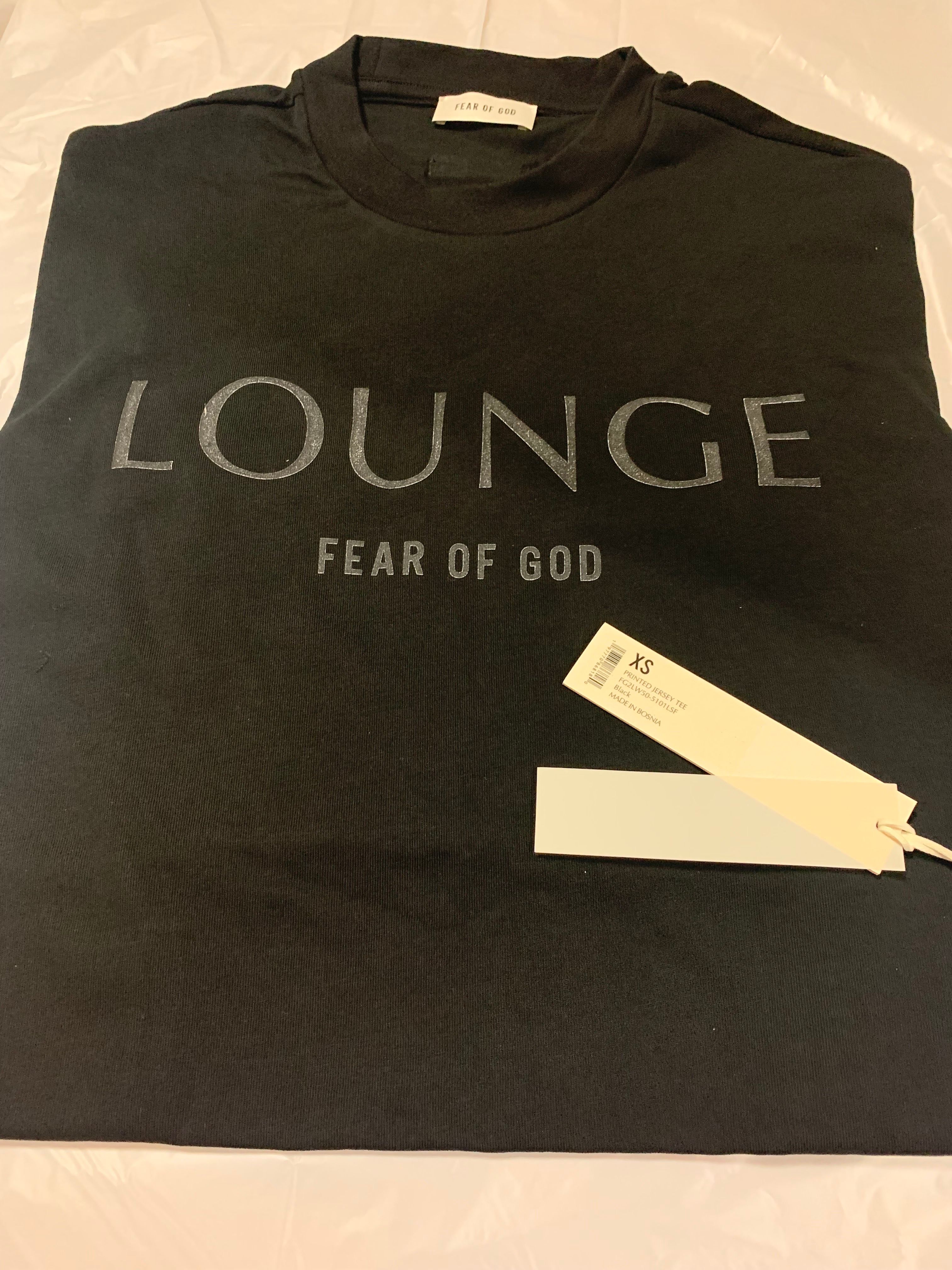 fear of god LOUNGEWEAR XSサイズ 黒 TEE 半