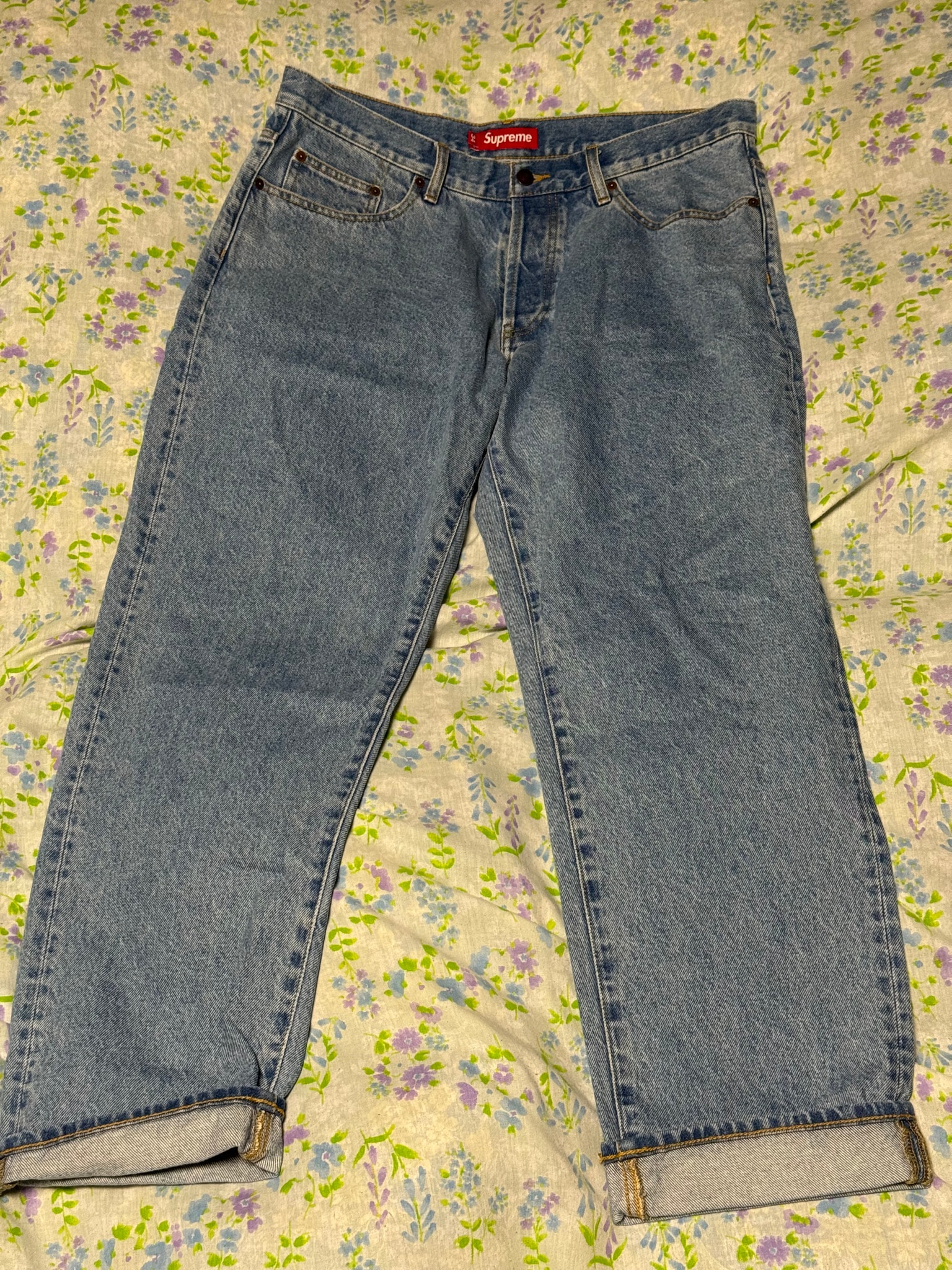 Supreme Regular Jean "Washed Indigo" (25SS)
