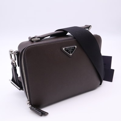 未使用 PRADA プラダ サフィアーノ プラダ ブリック サフィアーノレザーバッグ カッフェ 2VH069 ショルダーバッグ ブラウン サフィアーノ レディース