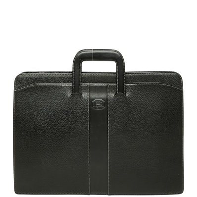 バーバリー ノバチェック ビジネスバッグ ブリーフケース ブラック レザー メンズ BURBERRY 【中古】