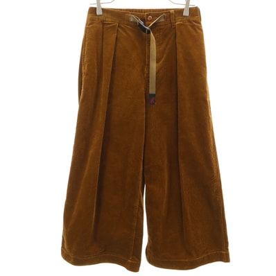 Gramicci グラミチ クロップド コーデュロイ バギーパンツ M キャメル系 アウトドア