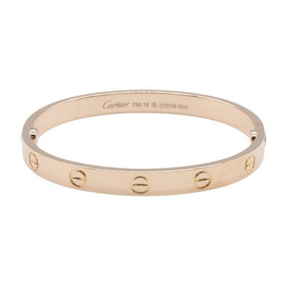 カルティエ CARTIER ラブブレス ブレスレット アクセサリー K18PG(ピンクゴールド) レディース ゴールド系 【中古】