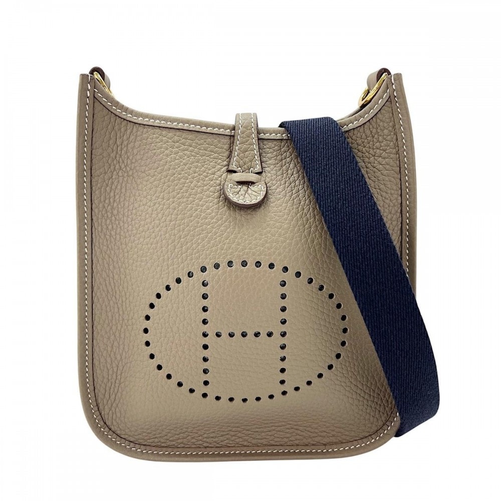 HERMES エルメス ショルダーバッグ 肩掛け エブリンTPM エトゥープ W刻印 ベージュ ゴールド金具 レディース 美品 2024年【中古品】