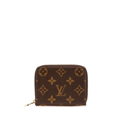 ルイ ヴィトン モノグラム ジッピー コインパース コインケース 小銭入れ M60067 ブラウン PVC レザー レディース LOUIS VUITTON 【中古】