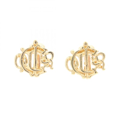 ディオール Dior エンブレムロゴ イヤリング ジュエリー GP(ゴールドメッキ) レディース ゴールド系 【中古】