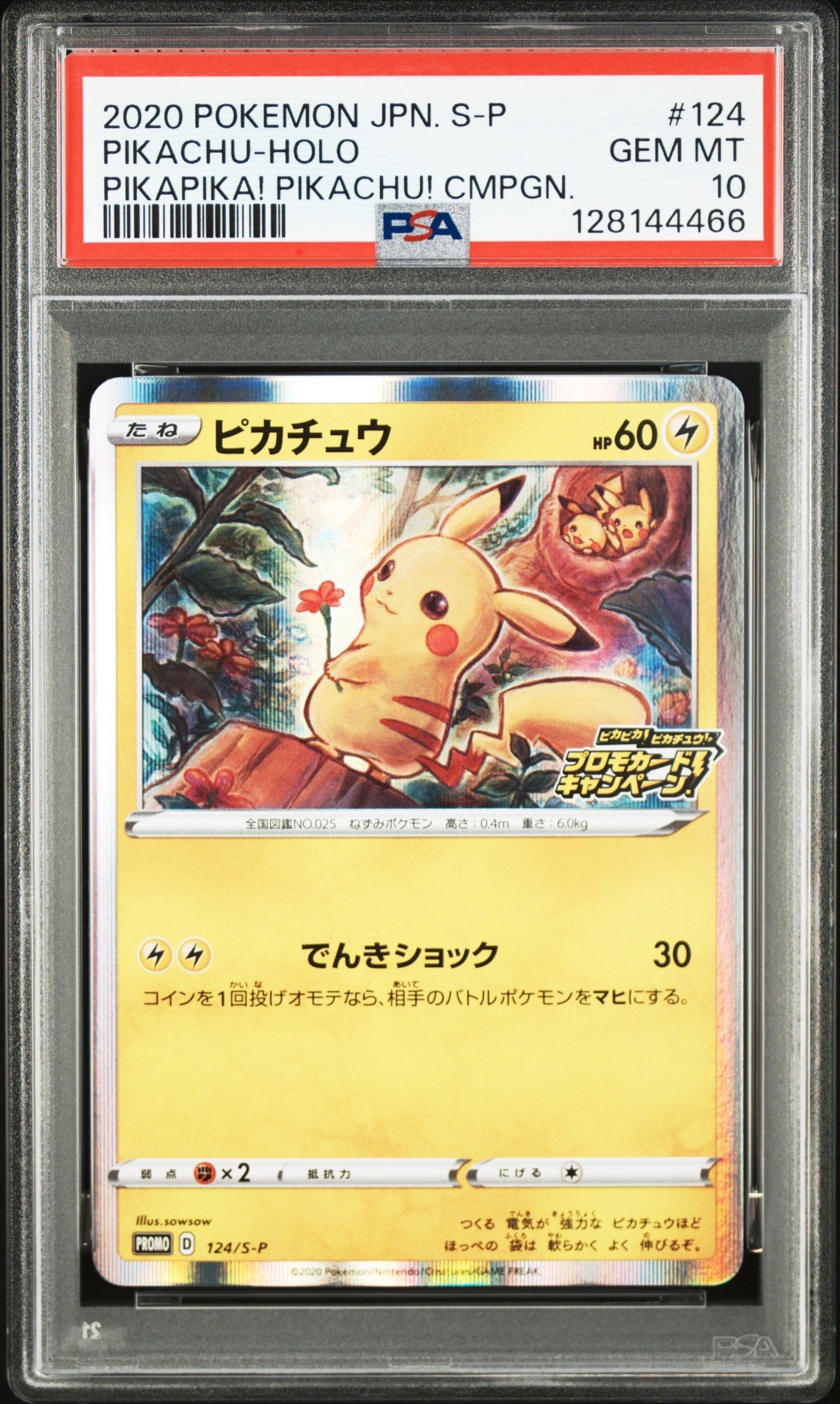 ピカチュウ: プロモ P [S-P 124](ピカピカ!ピカチュウ!プロモカードキャンペーン)