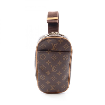 ルイ・ヴィトン LOUIS VUITTON ポシェットガンジュ モノグラム ウエストバッグ ボディバッグ バッグ PVCコーティングキャンバス レザー メンズ レディース ブラウン系 M51870 【中古】