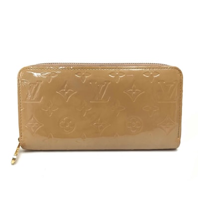 ルイヴィトン LOUIS VUITTON ジッピーウォレット M91470 ヴェルニ ラウンドファスナー長財布 長財布 パテントレザー ノワゼット ベージュ