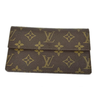LOUIS VUITTON ルイ・ヴィトン 長財布 財布 ヴィンテージ 二つ折り ブラウン ベージュ モノグラムキャンバス ユニセックス