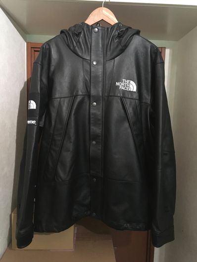 Supreme x The North Face Leather Mountain Parka "Black"